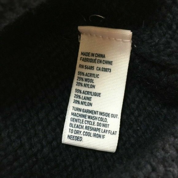 American Eagle Wool Crewneck Sweater L‎ Stripe Blue Green Knit Pullover Mens - Picture 5 of 5